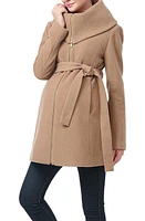 Kimi and Kai Mia High Collar Wool Blend Maternity Coat at Nordstrom,