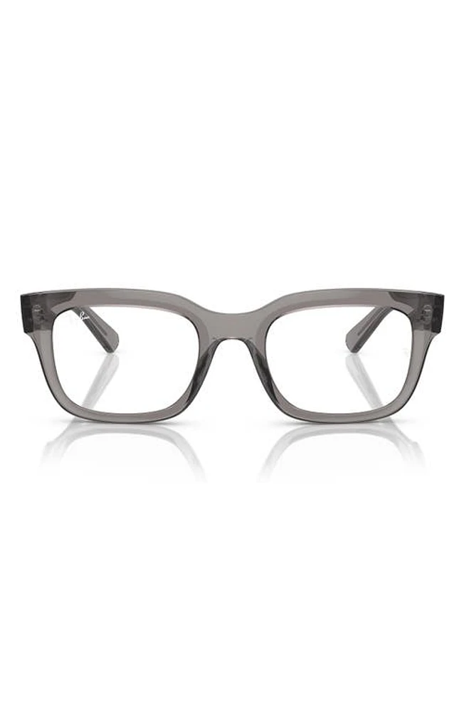 Ray-Ban Chad 54mm Rectangular Optical Glasses in Transparent Grey at Nordstrom