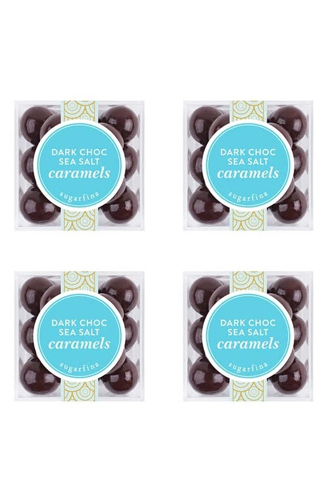 sugarfina Dark Chocolate Sea Salt Caramel 3-Piece Candy Cubes in Blue at Nordstrom