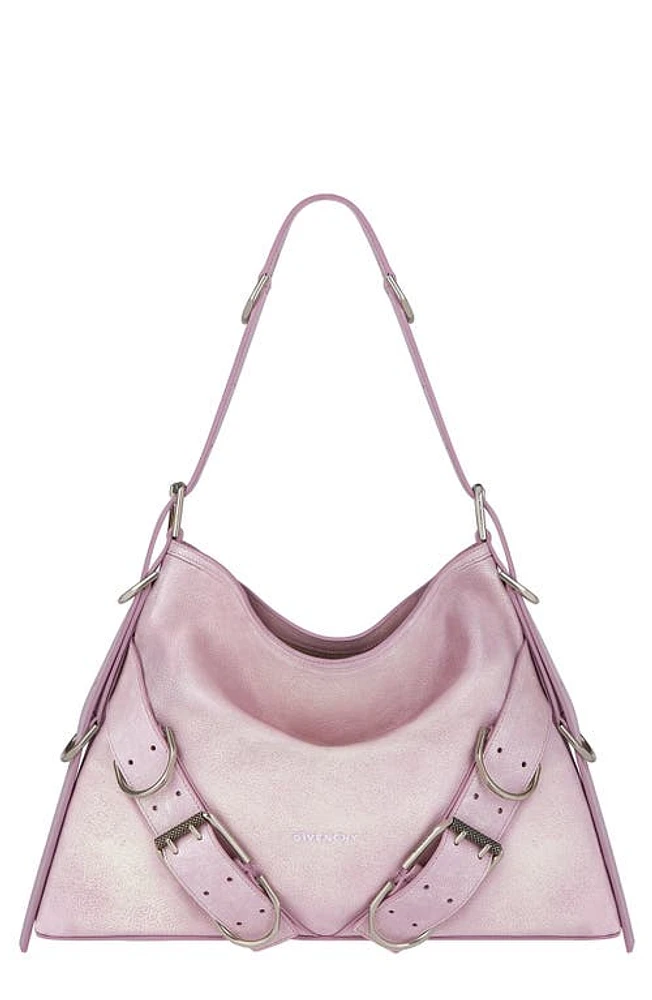 Givenchy Medium Voyou Boyfriend Leather Shoulder Bag in Old Pink at Nordstrom