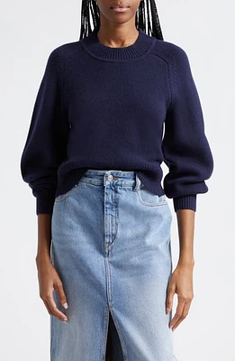 Isabel Marant Leandra Merino Wool & Cashmere Crewneck Sweater Midnight at Nordstrom, Us