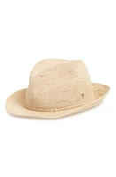 Helen Kaminski Raffia Crochet Packable Sun Hat in Natural at Nordstrom