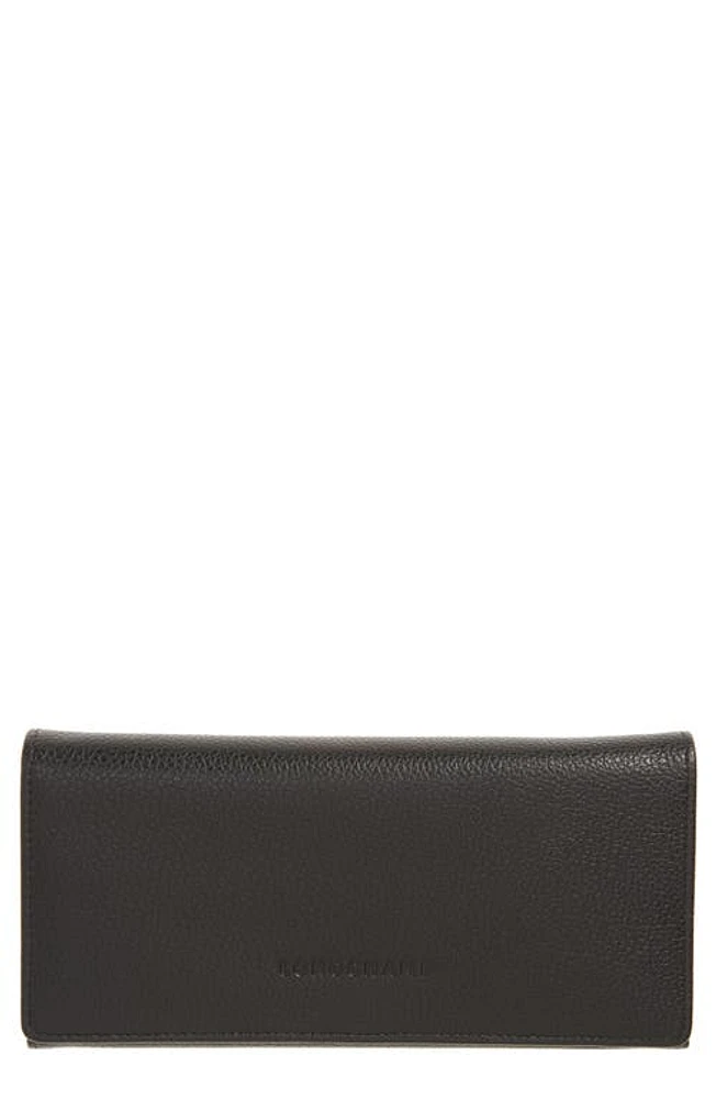 Longchamp Le Foulonne Leather Continental Wallet in Black at Nordstrom