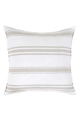 Pom Pom at Home Jackson Stripe Linen Sham in White/natural at Nordstrom