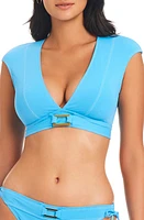 Rod Beattie Fine Line Cap Sleeve Bikini Top at Nordstrom,