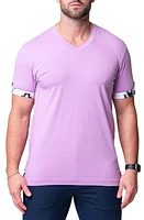 Maceoo Vivaldi Solid Peace Purple V-Neck T-Shirt at Nordstrom,