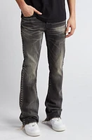 PURPLE BRAND Crystal Side Flare Jeans Black at Nordstrom,