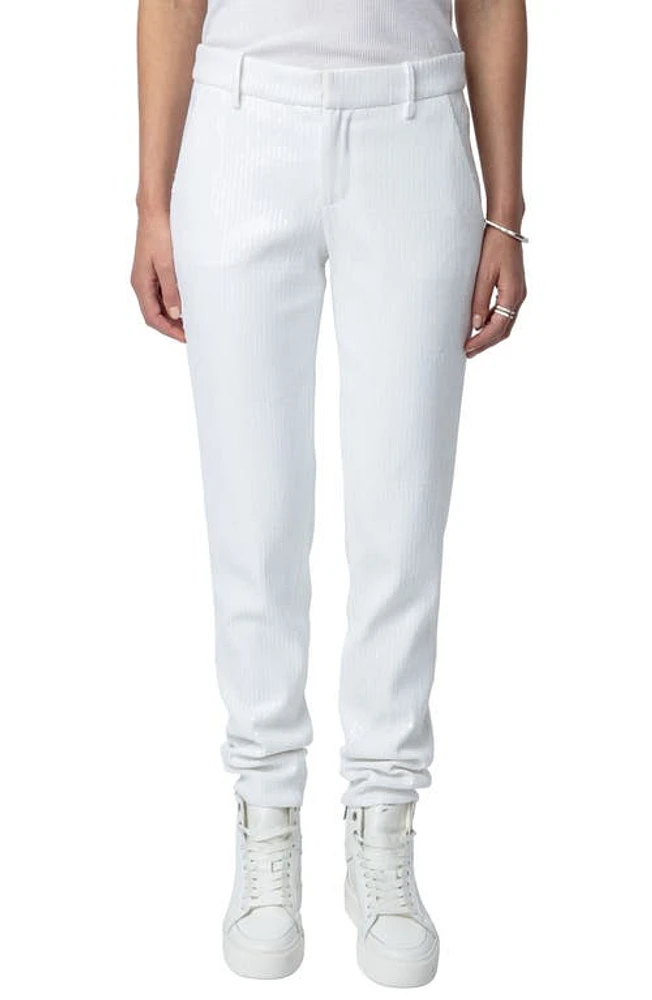 Zadig & Voltaire Prune Sequin Straight Leg Pants Judo at Nordstrom, Us