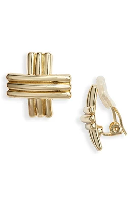 Nordstrom Crisscross Clip-On Earrings in Gold at Nordstrom