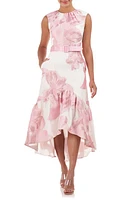 Kay Unger Beatrix Belted Floral High-Low Cocktail Dress at Nordstrom,