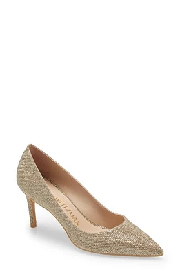 Stuart Weitzman Linsi 75 Pointed Toe Pump in Platino at Nordstrom, Size 9