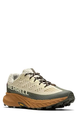 Merrell Agility Peak 5 Running Shoe Oyster/Olive at Nordstrom,