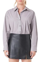 Endless Rose Embellished Oversize Cotton Shirt at Nordstrom,