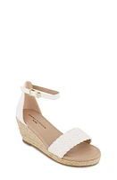 Marc Fisher Marren Web Espadrille Wedge Sandal White at Nordstrom, M