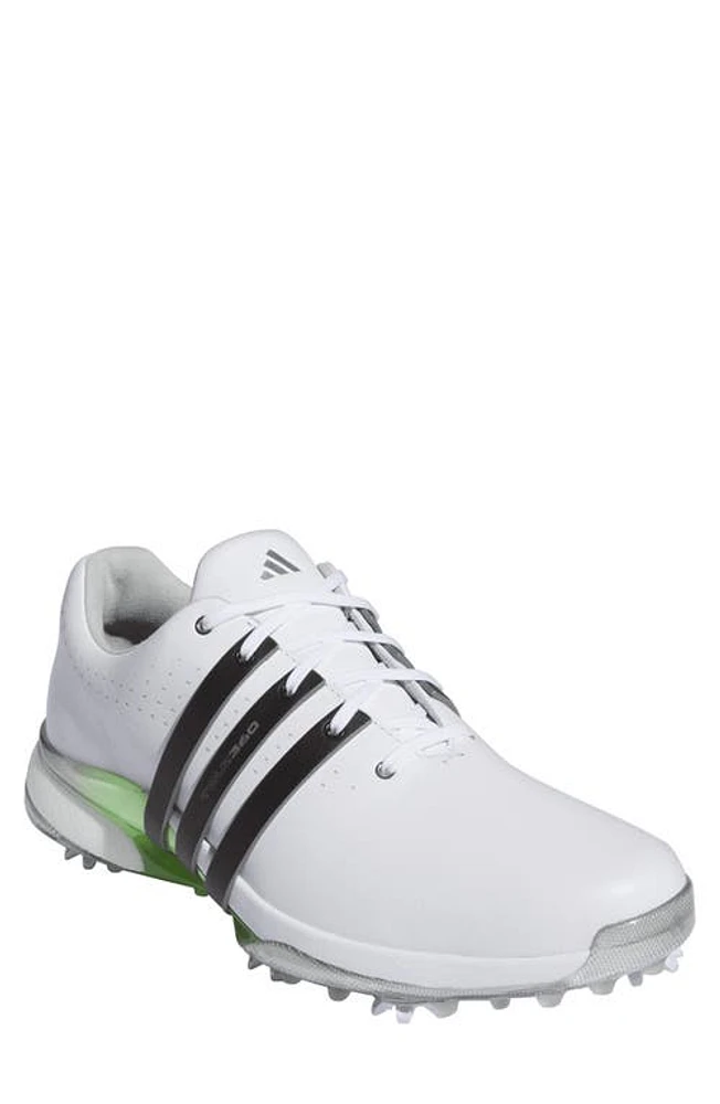 adidas Golf Tour360 24 Boost Shoe White/Black/Green Spark at Nordstrom,