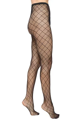 Stems Crisscross Fishnet Tights in Black at Nordstrom