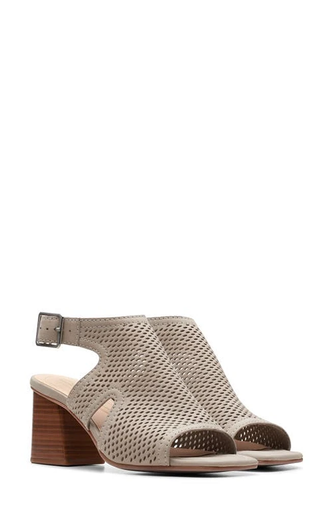 Clarks(r) Siara 65 Flow Ankle Strap Sandal Stone Nubuck at