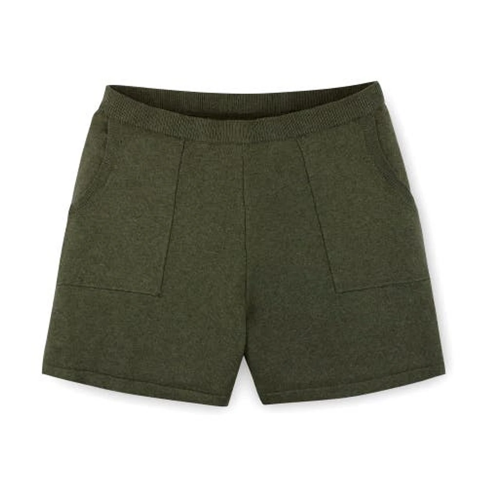 Hope & Henry Womens' Sweater Short in Olive Heather at Nordstrom