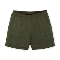 Hope & Henry Womens' Sweater Short in Olive Heather at Nordstrom