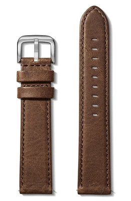 Shinola Grizzly Interchangeable Leather Watchband, 20mm in British Tan at Nordstrom