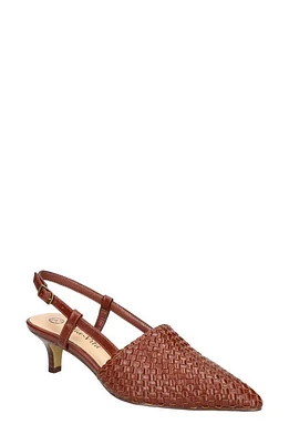 Bella Vita Kaisley Kitten Heel Slingback Pump Dark Tan at Nordstrom,