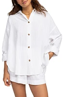 Roxy Morning Time Organic Cotton Button-Up Shirt at Nordstrom,