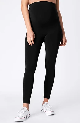 Seraphine 2-Pack Over the Bump Maternity Leggings Black Grey at Nordstrom,