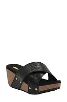 Volatile Riverside Platform Wedge Slide Sandal Crocodile Print at Nordstrom,