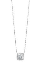 Bony Levy Mika Square Pavé Diamond Pendant Necklace in 18K White Gold at Nordstrom