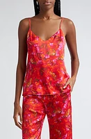 L'AGENCE Jane Butterfly Print Camisole in Multi Butterfly Petal at Nordstrom, Size Xx-Large