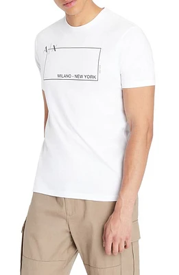 Armani Exchange Box Logo Graphic Tee White at Nordstrom,