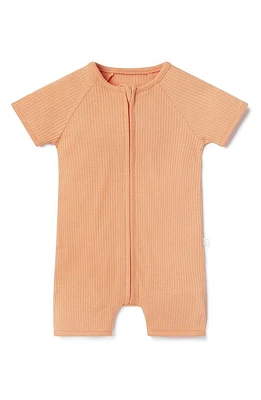 MORI Rib Romper in Ribbed Orange at Nordstrom