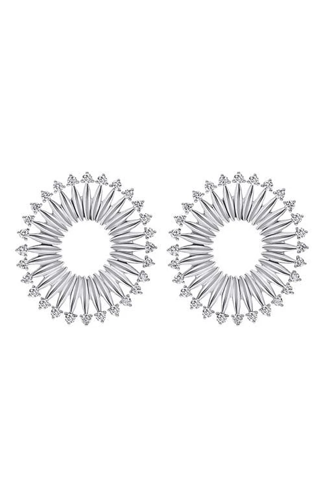 Hueb Diamond Frontal Earrings in White Gold at Nordstrom