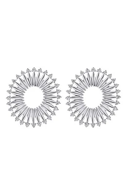 Hueb Diamond Frontal Earrings in White Gold at Nordstrom