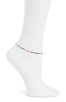 SHYMI Rainbow Cubic Zirconia Tennis Anklet in Gold Multi at Nordstrom