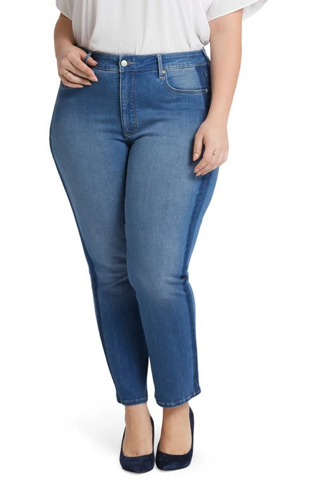 NYDJ Marilyn High Waist Ankle Straight Leg Jeans Azure Wave at Nordstrom,