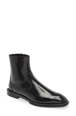 Alexander McQueen Slash Chelsea Boot Black/Silver at Nordstrom,