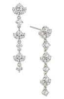 Nadri Cubic Zirconia Linear Drop Earrings in Rhodium at Nordstrom