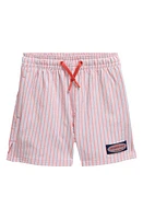 vineyard vines Kids' Chappy Seersucker Swim Trunks Mare Stp at