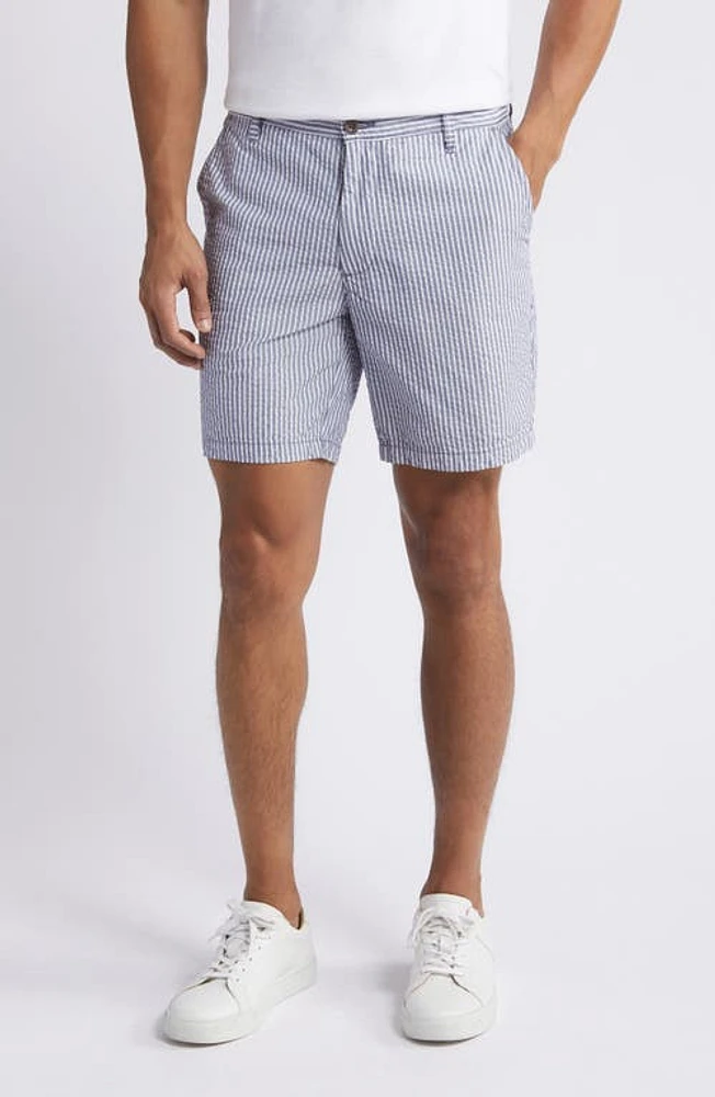 AG Cipher Slim Fit Stripe Seersucker Chino Shorts Paradise Cove at Nordstrom,