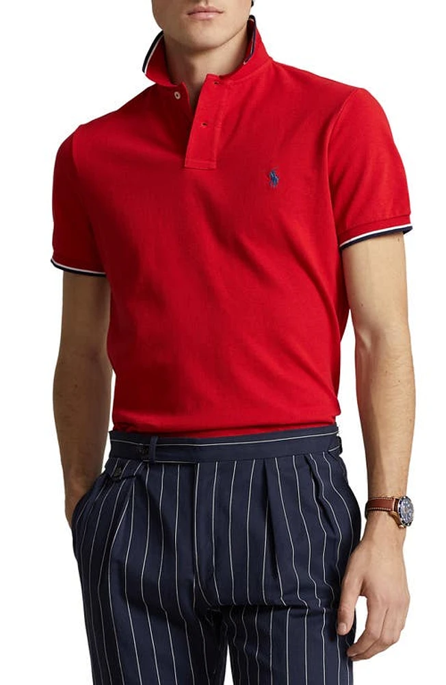 Polo Ralph Lauren Solid Cotton Polo Shirt in Red at Nordstrom, Size Small