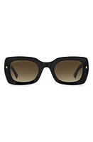 Dsquared2 51mm Rectangular Sunglasses in Black /Brown Gradient at Nordstrom