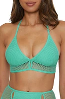 Becca Network Open Knit Halter Bikini Top Bermuda at