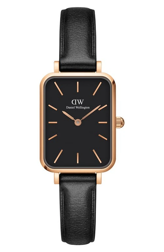 Daniel Wellington Quadro Sheffield Leather Strap Watch