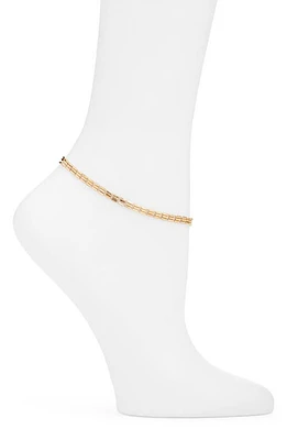 Nordstrom Triple Strand Tube Chain Anklet in Gold at Nordstrom