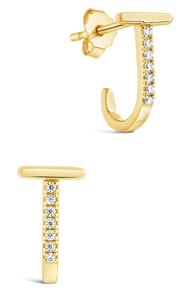 Sterling Forever Parallel Bar Hoop Earrings in Gold at Nordstrom