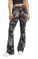 adidas Tie Dye Flare Leggings Black/Multicolor at Nordstrom,