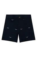 Brooks Brothers Kids' Seagull Embroidered Cotton Chino Shorts Navy at Nordstrom,