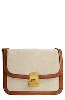 MANGO Woven Crossbody Bag in Brown Leather Beige at Nordstrom