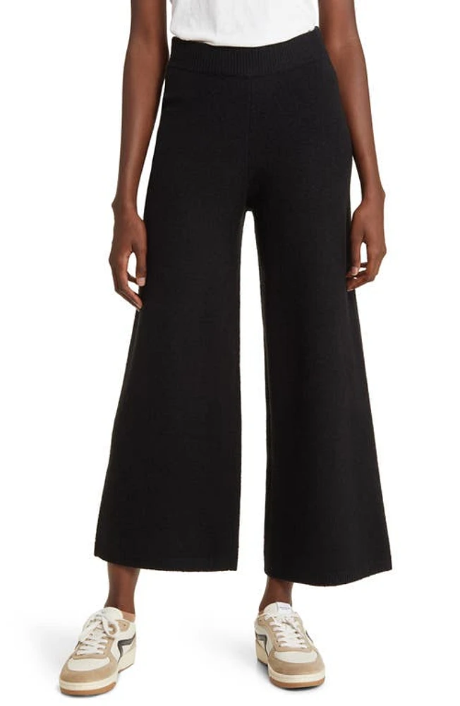 Treasure & Bond Wide Leg Sweater Pants in Black at Nordstrom, Size Medium